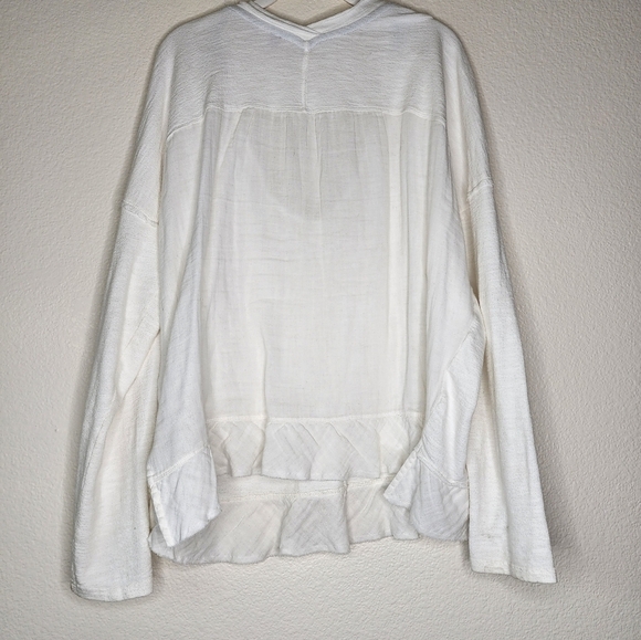 Anthropologie Pilcro Ivory Knit Poncho Top XL - Picture 4 of 8